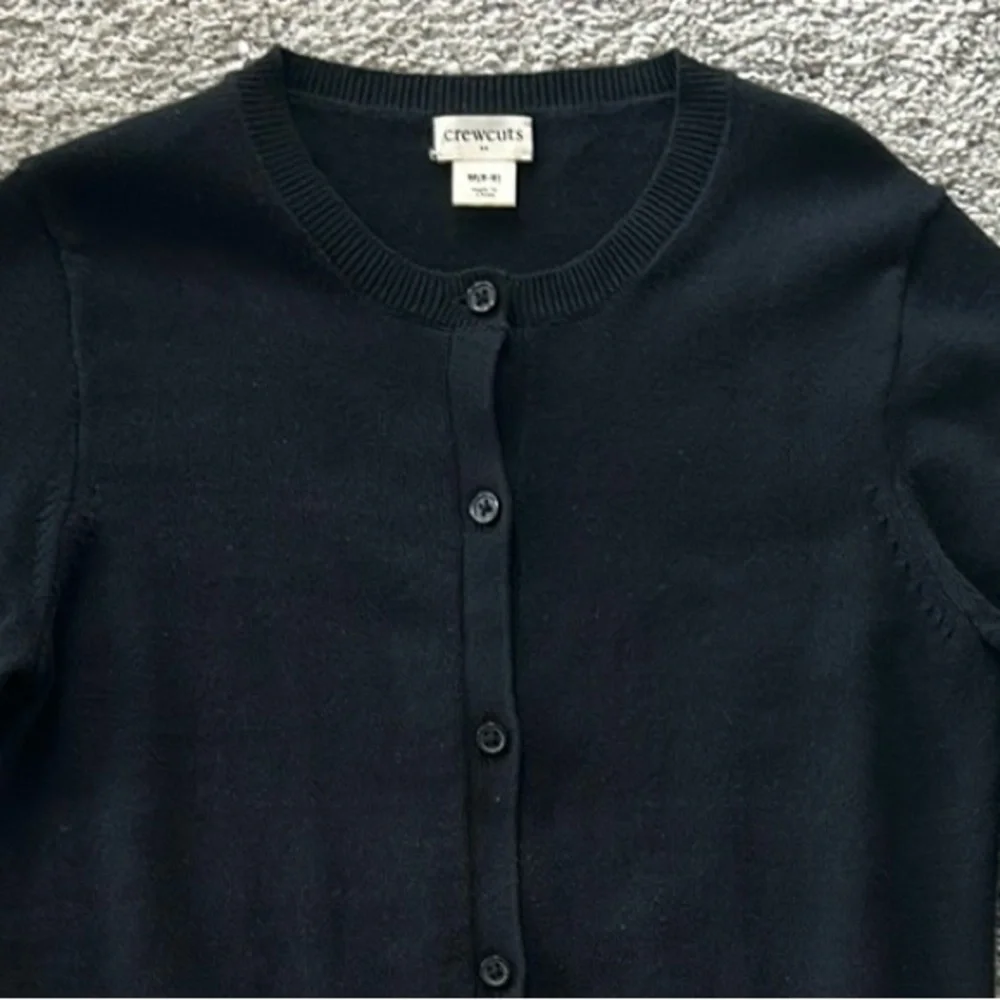 Girls J. Crew Black Cardigan Sweater - Picture 2 of 5